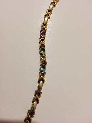 Bracciale oro con pietre colorate