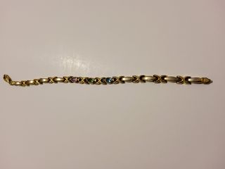Bracciale oro con pietre colorate