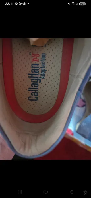 Zapatos Callaghan cordones azul y plata