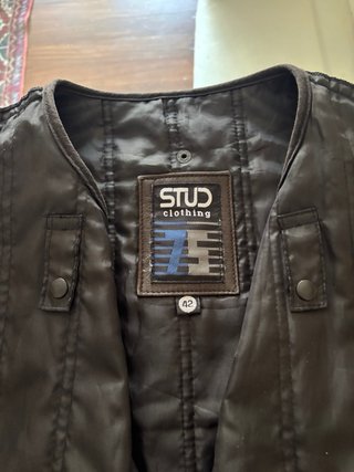 Giacca moto pelle donna Stud