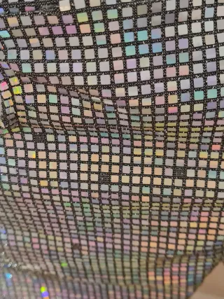 Top Bershka Cut Out Holográfico Plata