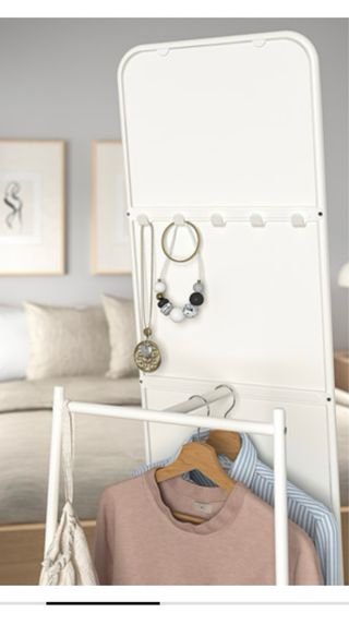 Specchio da terra bianco in perfetto stato