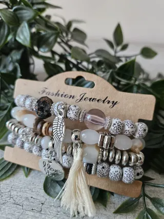 Set 5 Bracciali Boho Chic Ciondoli