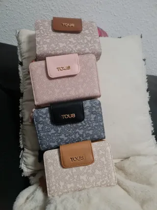 Cartera Beige y Marrón rosita y negra
