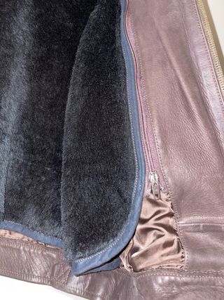 Giubbino in pelle marrone