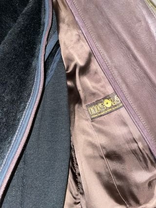 Giubbino in pelle marrone