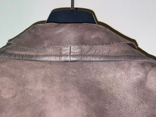 Giubbino in pelle marrone