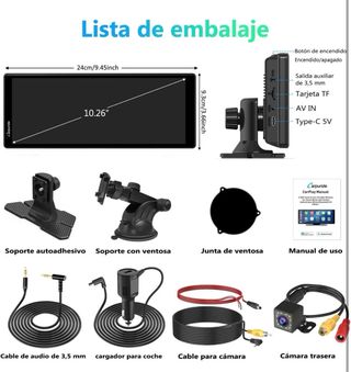 Carpuride V92R Pantalla Portátil Carplay Inalámbri