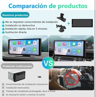 Carpuride V92R Pantalla Portátil Carplay Inalámbri