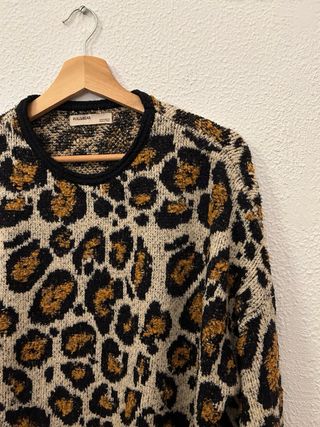 Jersey Pull&Bear Leopardo Mujer