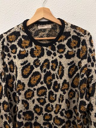 Jersey Pull&Bear Leopardo Mujer