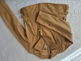 Cazadora de cuero Massimo Dutti Mujer Talla