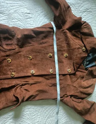 Abrigo de piel marrón talla M