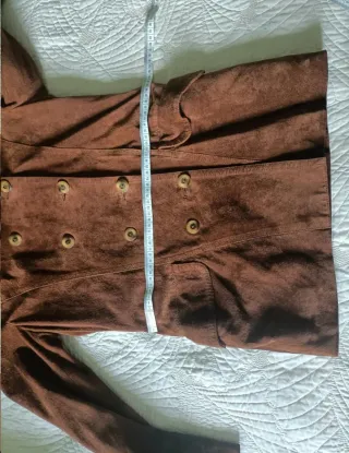 Abrigo de piel marrón talla M