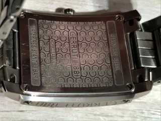 Orologio Rettangolare Cerruti 1881 Nero Argento