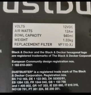 Aspiradora Coche Black & Decker Dustbuster