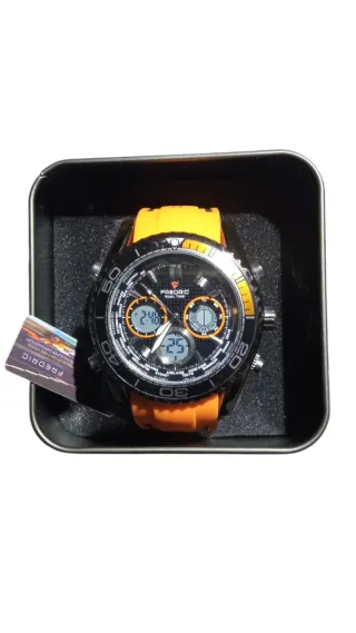 Reloj Frederic Negro y Naranja