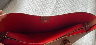 Bolso shopper Roberto Verino marrón y naranja