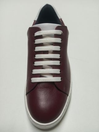 Zapatillas Burdeos Piel T40-45 Antideslizante