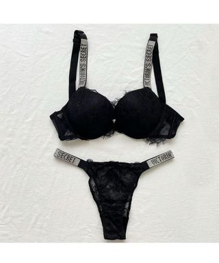 Conjunto Lenceria Victoria's Secret Negro