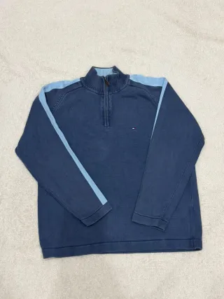 Maglione Tommy Hilfiger 1/4 Zip Blu