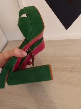 Zapatos Lolita Blu Peep Toe Verdes