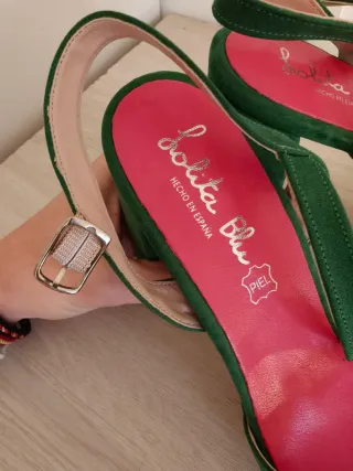 Zapatos Lolita Blu Peep Toe Verdes