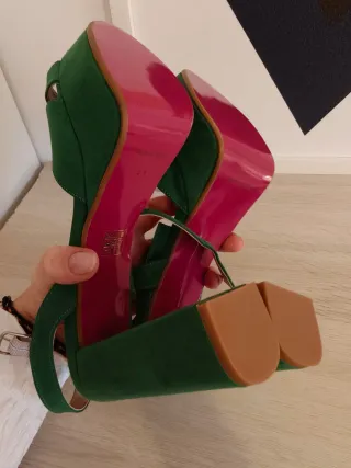 Zapatos Lolita Blu Peep Toe Verdes