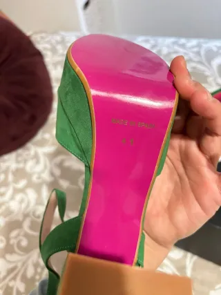 Zapatos Lolita Blu Peep Toe Verdes