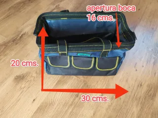 Bolsa de herramientas azul y negra
