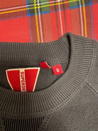 Felpa Superdry Grigia con Stampa Arancione