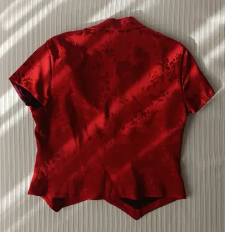 Nueva! Blusa Roja Rouje Edición Moulin Rouge Talla