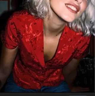 Nueva! Blusa Roja Rouje Edición Moulin Rouge Talla