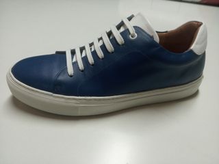 Zapatillas Piel Azul Talla 42-45