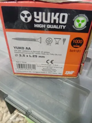 Viti YUKO per cartongesso 3,5x25mm - 1000 pz