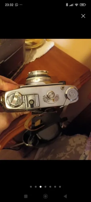 Cámara Agfa Antigua Plata y Negra