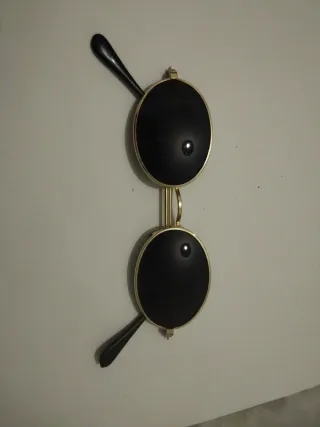 Gafas de sol redondas vintage doradas