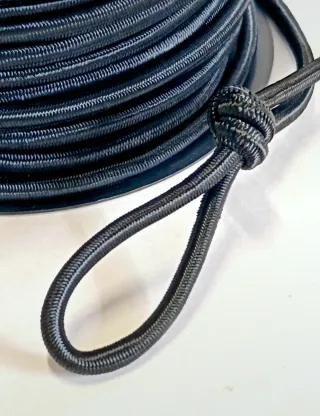 Corda elastica poliestere 5mm x 45 metri Nera