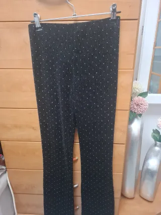 Pantalones fiesta negros con brillos