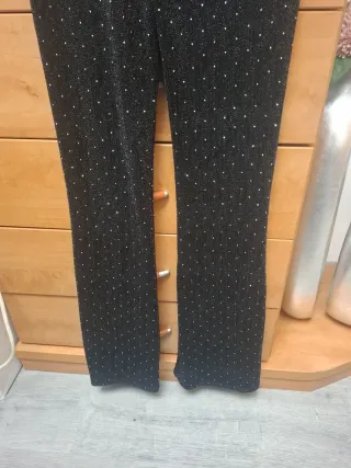 Pantalones fiesta negros con brillos