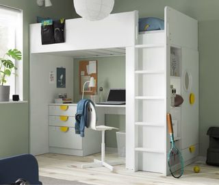 Litera Ikea Smastad con Armario y Escritorio