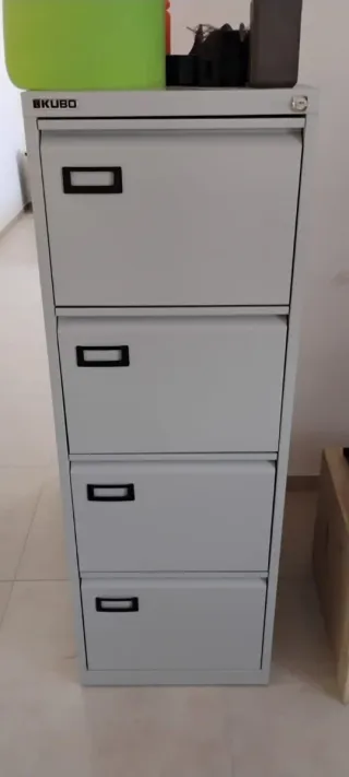 Schedario metallo KUBO grigio 4 cassetti