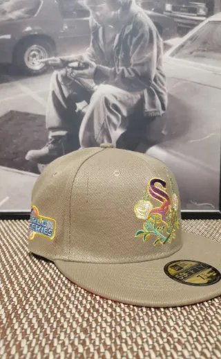 Gorra New Era 59Fifty Beige Bordada Talla 7.1/4