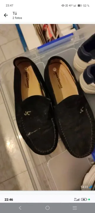 Mocasines JC de ante negro