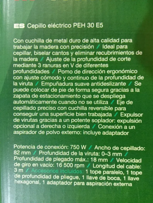 Cepillo Eléctrico PARKSIDE