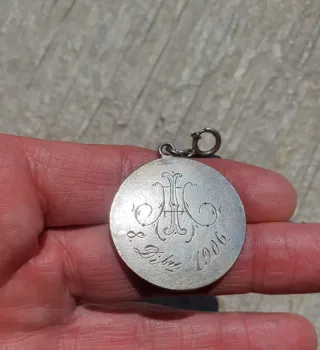 Pulsera Antigua artesana plata Conchita año 1906