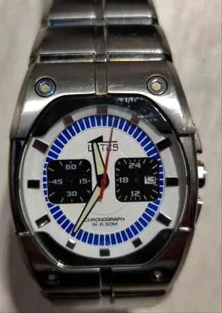 Orologio Lotus Uomo Cronografo Argento Bianco