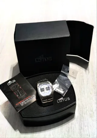 Orologio Lotus Uomo Cronografo Argento Bianco