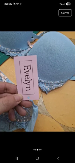 Conjunto lencería azul 100B