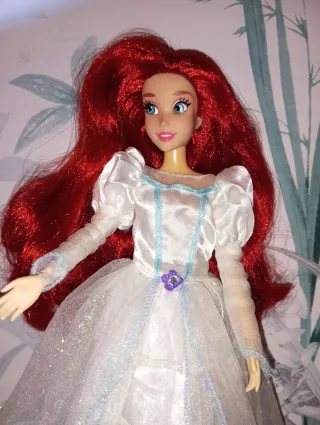 Muñeca Ariel La Sirenita Vestido Novia antiguo.